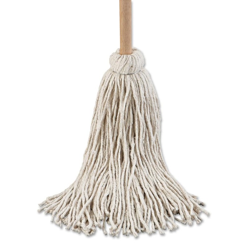 Boardwalk BWK132C #32 White Cotton Head 54 in. Natural Wood