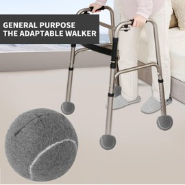 ZIYIZE PreCut Walker Tennis Ball Glides 6PCS Walkers Legs Universal Precut Glide Balls | Heavy Duty Long Lasting Felt Pad Glide Coverings (Grey)