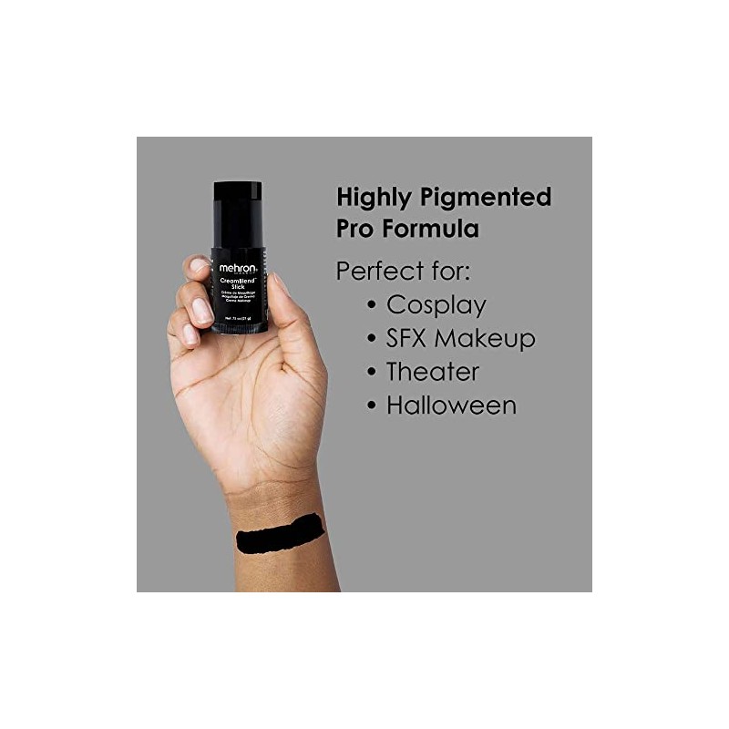 Mehron CreamBlend Stick Makeup BLACK .75 oz