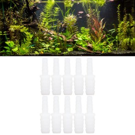 10Pcs Plastic Hose Fitting Pp Tube Connector Barb Reducer Joint Straight Through Set Garden Hose Splitters (6-12mm Conversion Head)