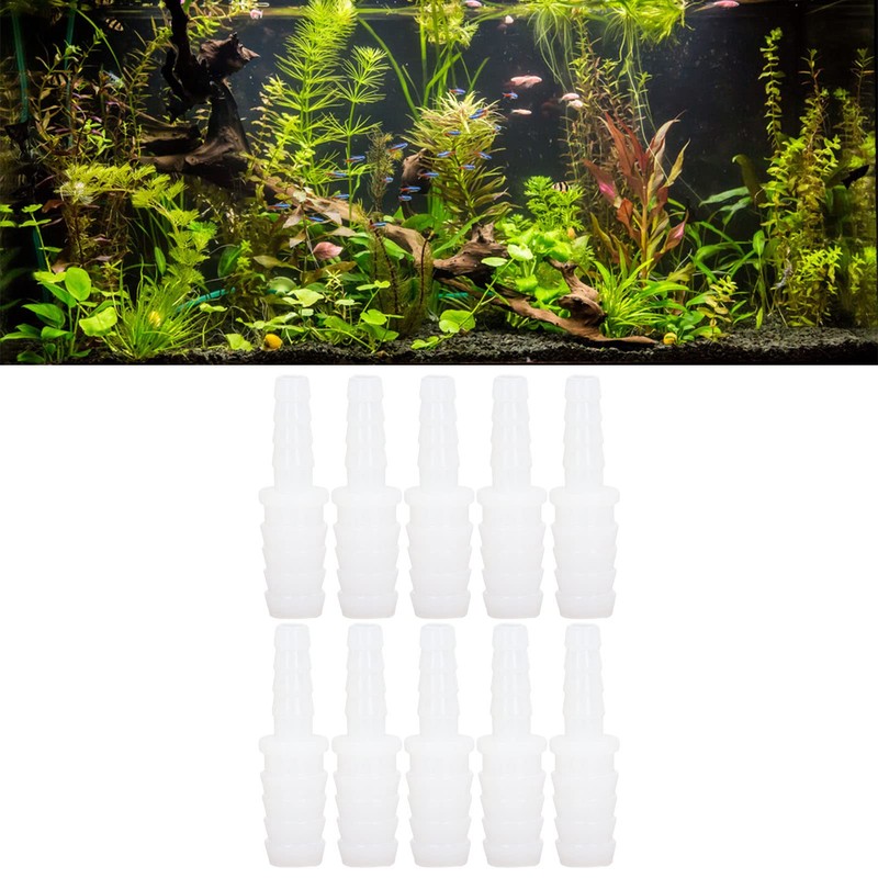 10Pcs Plastic Hose Fitting Pp Tube Connector Barb Reducer Joint