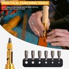 Adjustable Screw Punch, Bestgle Leather Hole Punch Tool Wood Handle