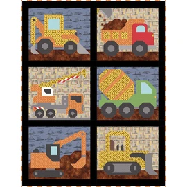 Riley Blake Vintage Caterpillar Collection, Premium Quilting Fabric, Perfect for Quilting, Crafting, Sewing Projects and More… (Construction Crew Quilt Pattern)