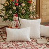 Home Brilliant White Fur Pillow Covers 18x18 Luxury Soft Faux