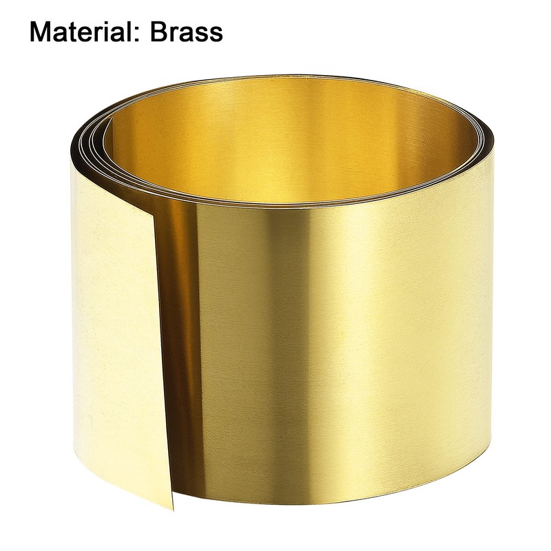 sourcing map Brass Sheet Roll, Metal Foil Plate 1000mm x