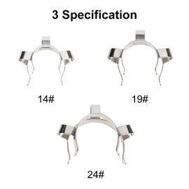 XCD Metal Joint Clips for 14/20 Glass Ground Joint Lab Accessory, 5 Pieces Nickel-Plated Steel Joint Clips 14 mm Lab Keck Clamp #14 Keck Clips