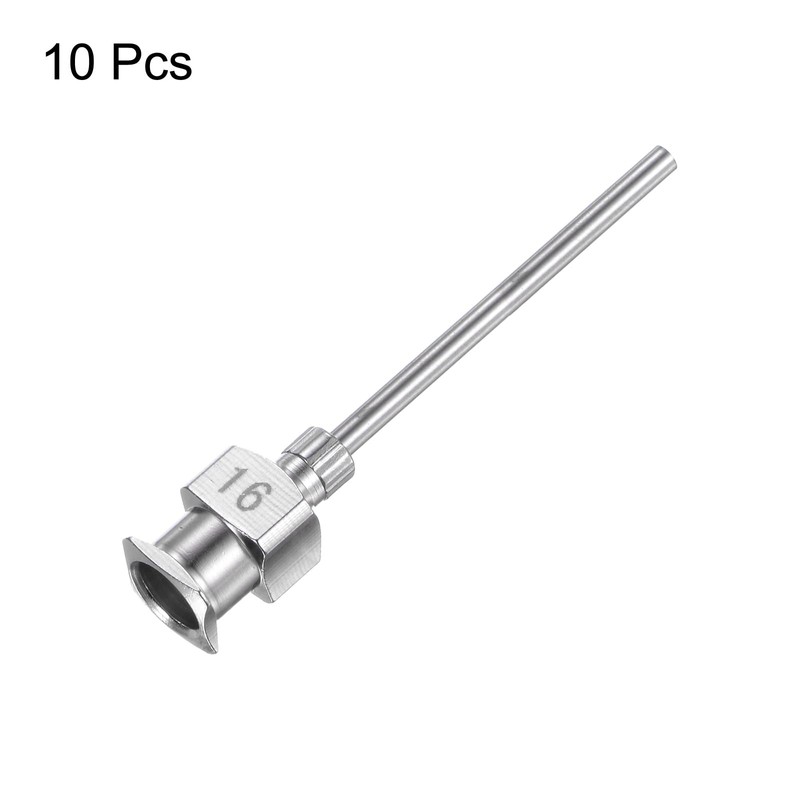 sourcing map 10pcs 16G Stainless Steel Dispensing Needles 1" Glue