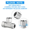 ERGAOBOY 2 Pcs 304 Stainless Steel 3 Way Left&Top 2