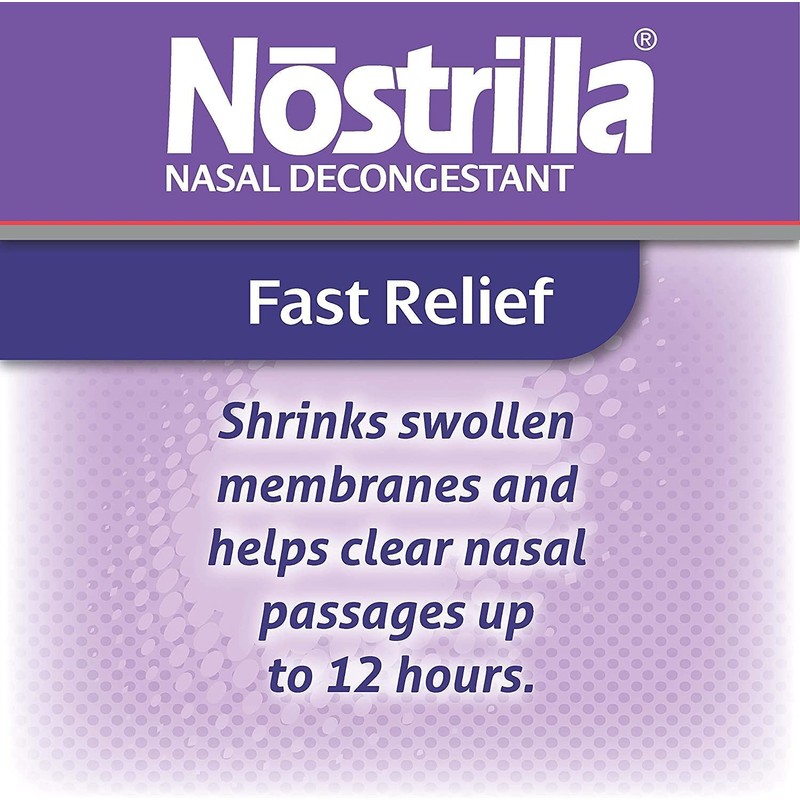 Nostrilla Nostrilla Nasal Decongestant Spray, Stuffy Nose Relief, 0.5 oz