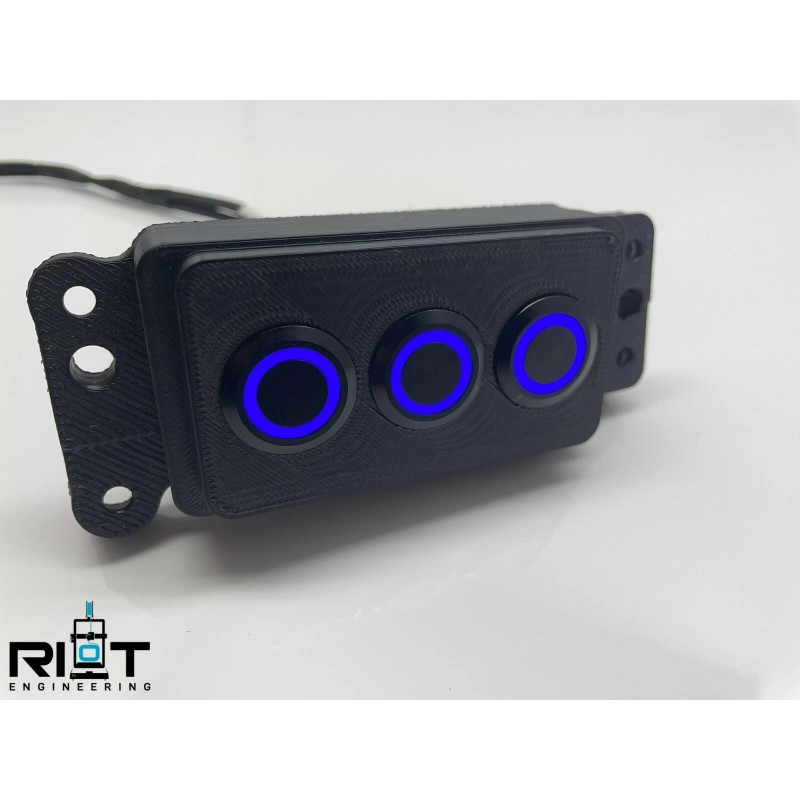 Riot Engineering 350Z Button Panel - 19mm 3 Buttons -