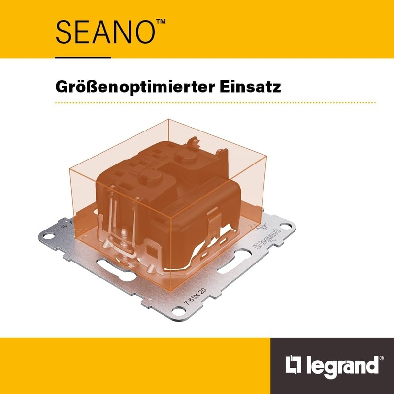 LEGRAND, SEANO 765061 Data Socket 2 x RJ45 Insert Category