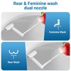 Homfan Non-Electric Round Bidet Toilet Seat with Self-Cleaning Dual Nozzles,