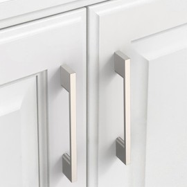 9BUILD 10 Pack Brushed Satin Nickel Cabinet Pulls 5 Inch Cabinet Handles Kitchen Cabinet Hardware Kitchen Handles for Cabinets Nickel Dresser Pulls Kitchen Pulls