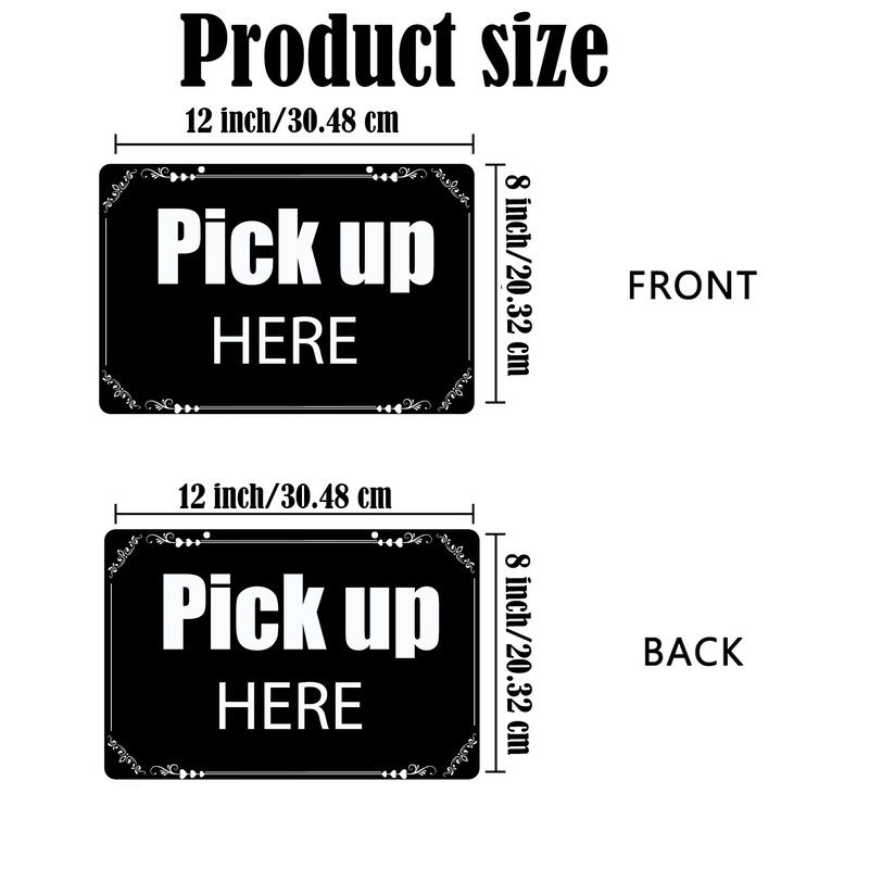 Order Here and Pick Up Here Signs Double-Sided Order Here