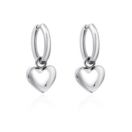 Heart Drop Earrings Huggie Earrings Silver Hoops Earrings for Women Ladies Earrings Dangle Earrings Hypoallergenic Earrings Handmade Earrings for Girls