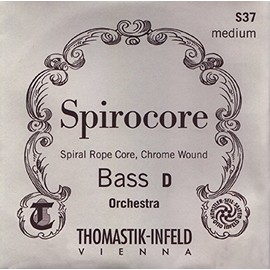 Thomastik Einzelsaite für Kontrabass 3/4 Spirocore - A-Saite Spiralkern, Chrom umsponnen, Solostimmung, mittel