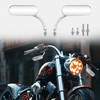 Universal Motorcycle Mini Mirrors for Handlebars Compatible with Honda Suzuki