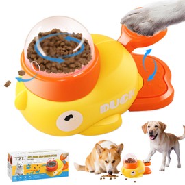 Juguetes Interactivos para Perros, Comedero Lento Tipo Rompecabezas para Perros, Dispensador de Premios con Forma de Pato