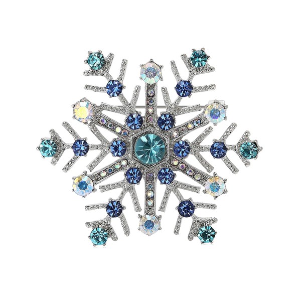 Rhinestone Snowflake Brooch for Women Marry Christmas Brooch Pins Christmas