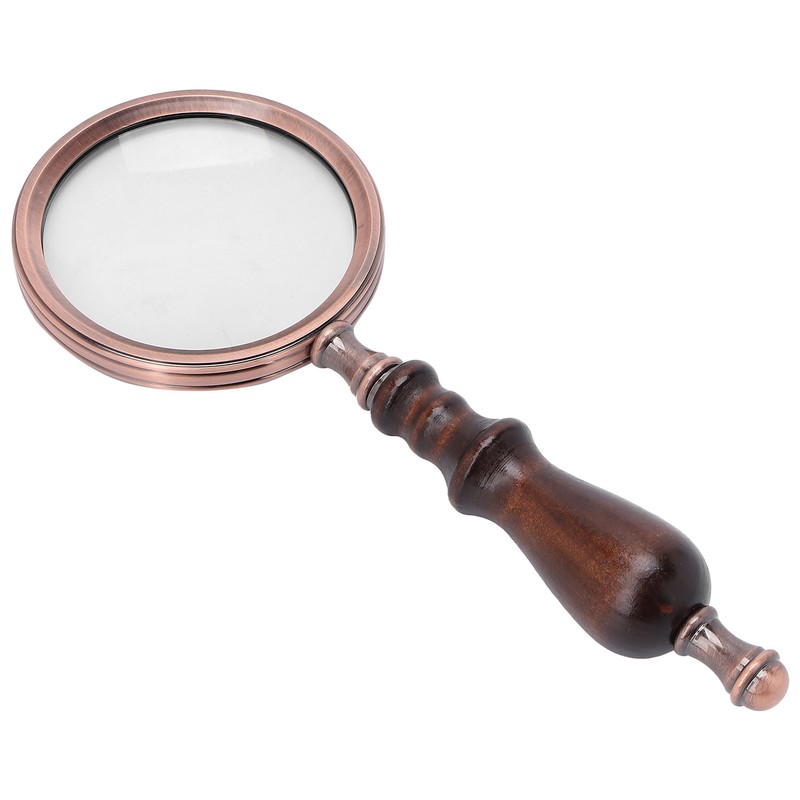 10X Metal Retro Reading Magnifying Glass Elderly Handheld Magnifier with