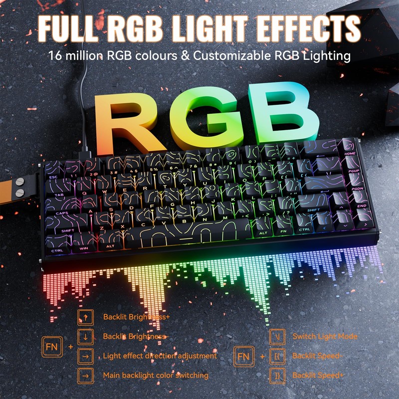 ATTACK SHARK X68MAX HE Wired Rapid Trigger Mechanical Creamy TKL