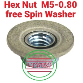 MNP Corp (15Pc)  M5-.8 Steel Free Spinning Washer Nuts Coarse Thread Zinc