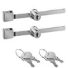 Sliding Glass Door Ratchet Lock with Chrome Finish – Keyed