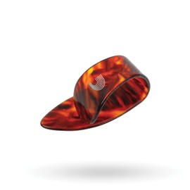 D'Addario Accessories Puntas de pulgar para guitarra y banjo, grandes, carey de celuloide, paquete de 50