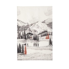 Coucke Mountain Landscape Printed Linen Tea Towel