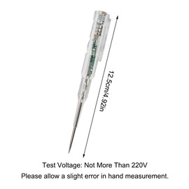 4PCS Voltage Pen Flat Screwdriver, Length 125mm, 2 in 1 Voltage Test Live Wire Tester, Slot Screwdriver Electric Tester, Electrical Mains Voltage Tester Pen