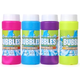 Outdoor Bubbles - 2 oz Bubble Blower Solution with Bubble Wands - Summer Fun Toys & Party Favers - Endless Bubble Fun for Kids and Adults (Pack of 12)
