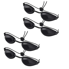 QHFlashbuy Solarium Brille,4 Stück UV Schutzbrille Laserschutzbrille Augenklappe Infrarot Solarium Schutzbrille für Lasertherapie,IPL-Haarentfernung,UV-Schutz,Sonnenbrille(Schwarz)