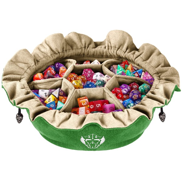 CardKingPro Immense Dice Bags with Pockets - Green - Capacity