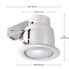 Commercial Electric 5 in. White LED Swivel Baffle Round Trim
