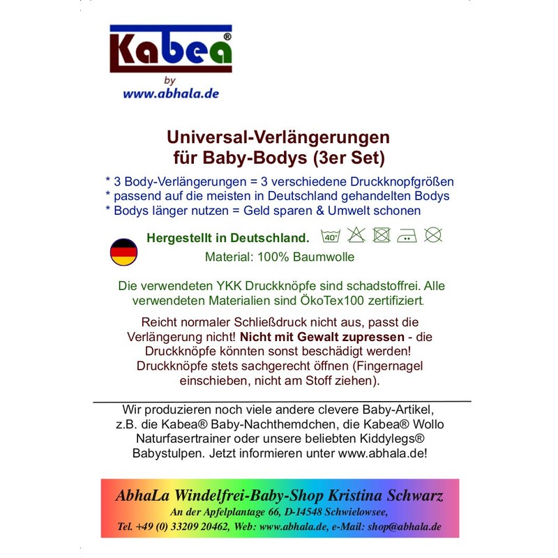 Kabea Universal Body Extensions Pack of 3 Cotton (Starrain White)