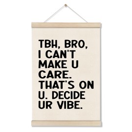 DOI-LANEE Funny Classroom Posters Hanger Frame, Math Classroom Must Haves Canvas Wall Decor, Homeschool Decor, High School Gifts for English Teachers Students Teen Boys Girls 16x12 Inch