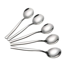 Xowine 12-Piece Stainless Steel Round Spoon, Soup Spoon