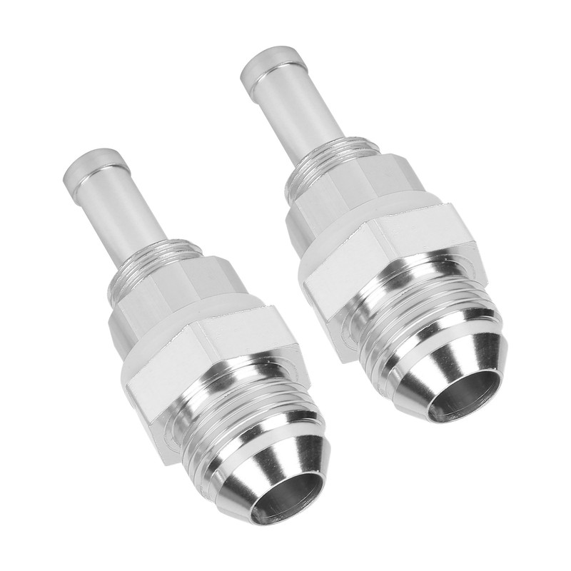 2pcs AN8‑3/8 Hose Barb Adapter Aluminum Fuel Pump Tank Fitting