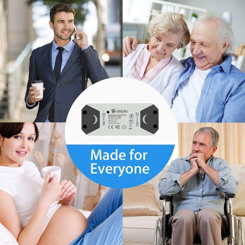 eMylo Smart Relay Switch Wireless RF DC 12V Two 2-Channel