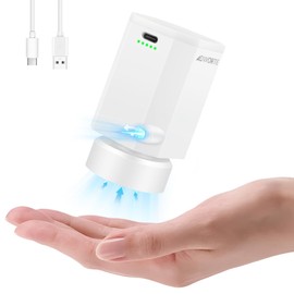 Cordless Electric Pump for Vacuum Storage Bags, Travel Air Pump for Various Space Saver Bags, Portable Rechargable Seal Bag Pump for Compression Clothing, Blanket, Luggage -White Pump (No Storage Bag)