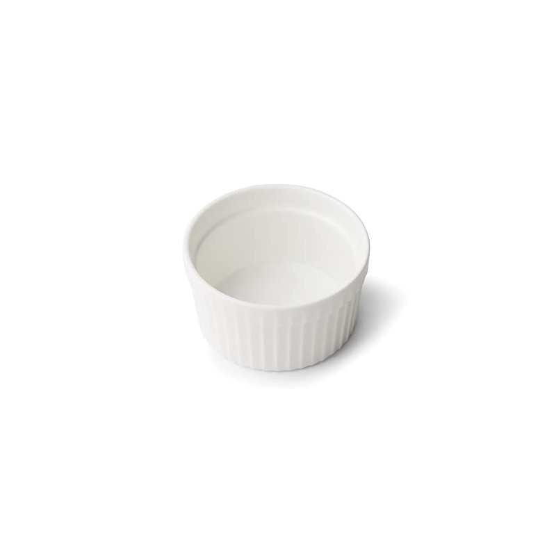 Fox Run Ramekin, White Stoneware, 4 Ounce