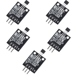 HiLetgo 5pcs Hall Effect Magnetic Sensor Module 3144E A3144 Hall Effect Sensor DC 5V for Arduino PIC AVR Smart Cars
