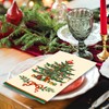 100Pcs Christmas Guest Napkins Retro Xmas Tree Disposable Paper Napkin