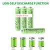 12 Pcs 1.2V AAA 100mAh NiMh Rechargeable Batteries for Solar