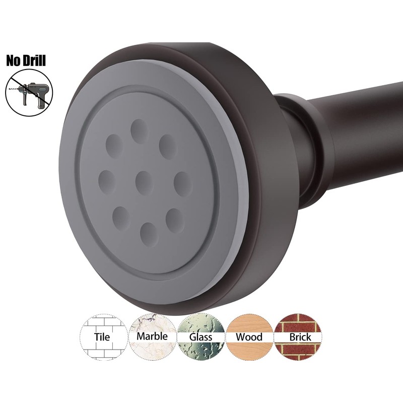 Bronze Shower Curtain Rod, Adjustable 43-72 Inches,Rust Resistance, Tension Rod