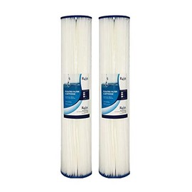 Pack of 2 - Whole House 20" x 4.5" Full Flow Pleated Polyester Sediment Filter Replacement Cartridge 30 Micron - Compatible with Pentek R30-20BB