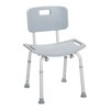 Drive Medical RTL12202KDR Shower Chair with Back, Adjustable Stool with