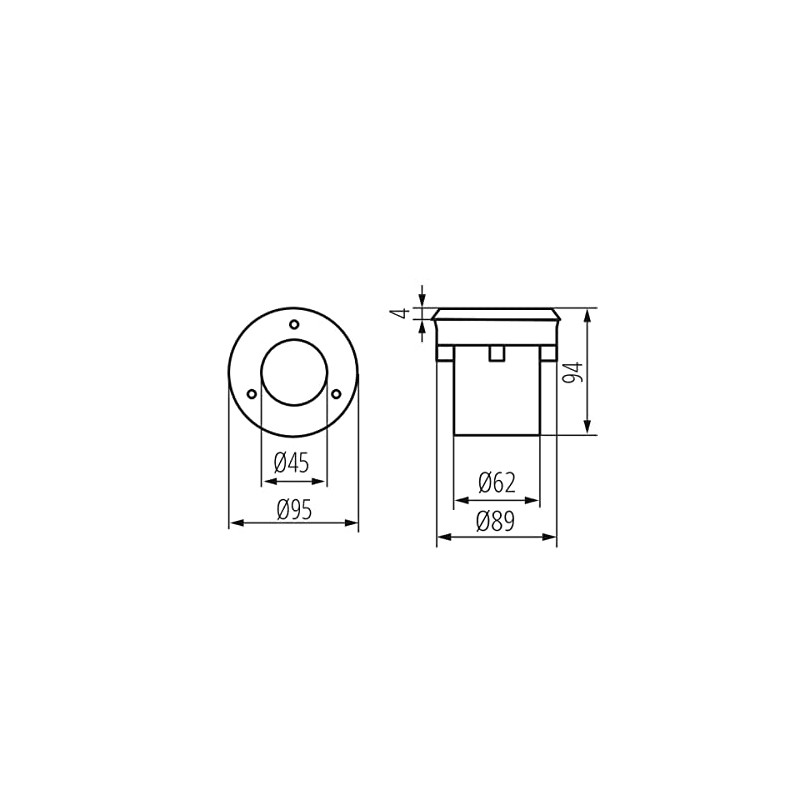 Gordo DL-LED14 Recessed Floor Spotlight 220 V IP67 for Outdoor