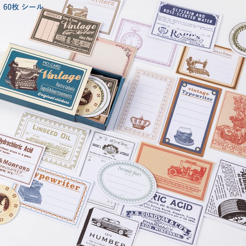 Ta Merry 120 Pcs Flake Seal Collage Material Stickers Labels