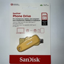 Sandisk 256GB Phone Drive for Android USB Flash Drive Yellow SDDDC6-256G-G4